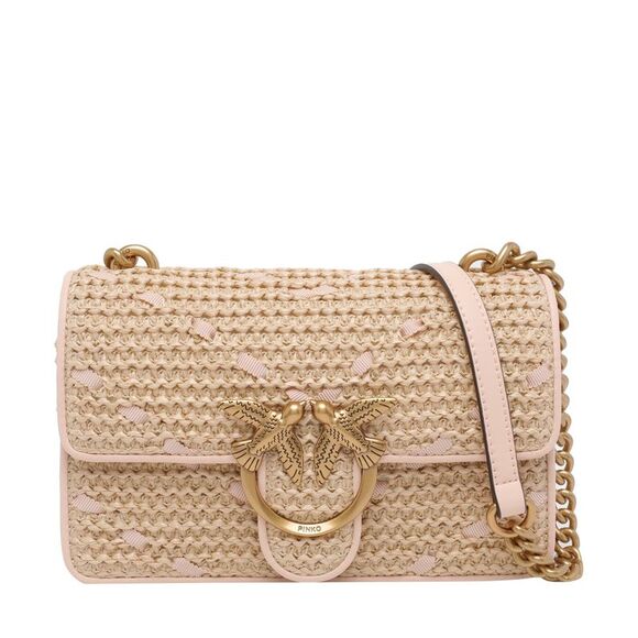 Pinko Handbags - Pinko Women Mini Love One Light Rafia Crossbody Bag